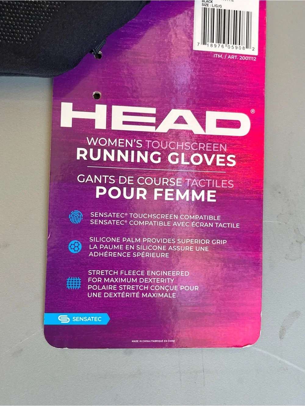 🔥NWT HEAD Women's Touchscreen Running Gloves - Size L 🔥